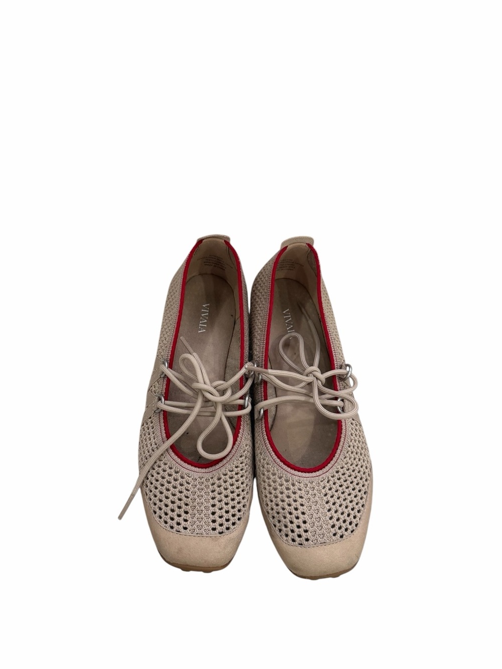 Vivaia Women's Beige Mesh Knit Ballet Flats Sneakers size 39 - Picture 4 of 5